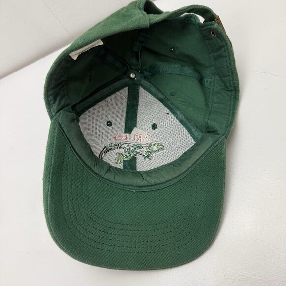 Aruba Hat Cap Green Iguana Embroidered Strapback Adjustable Cotton - Picture 8 of 10